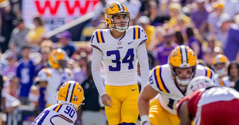LSU kicker Damian Ramos (Photo: © Stephen Lew-Imagn Images)